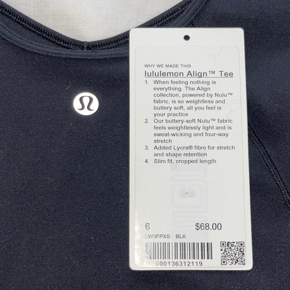 lululemon athletica Align Tee - Black - Picture 2 of 3